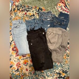 Bundle of 6 Jeans + Pants from Old Navy/Cat&Jack/Art Class sz8